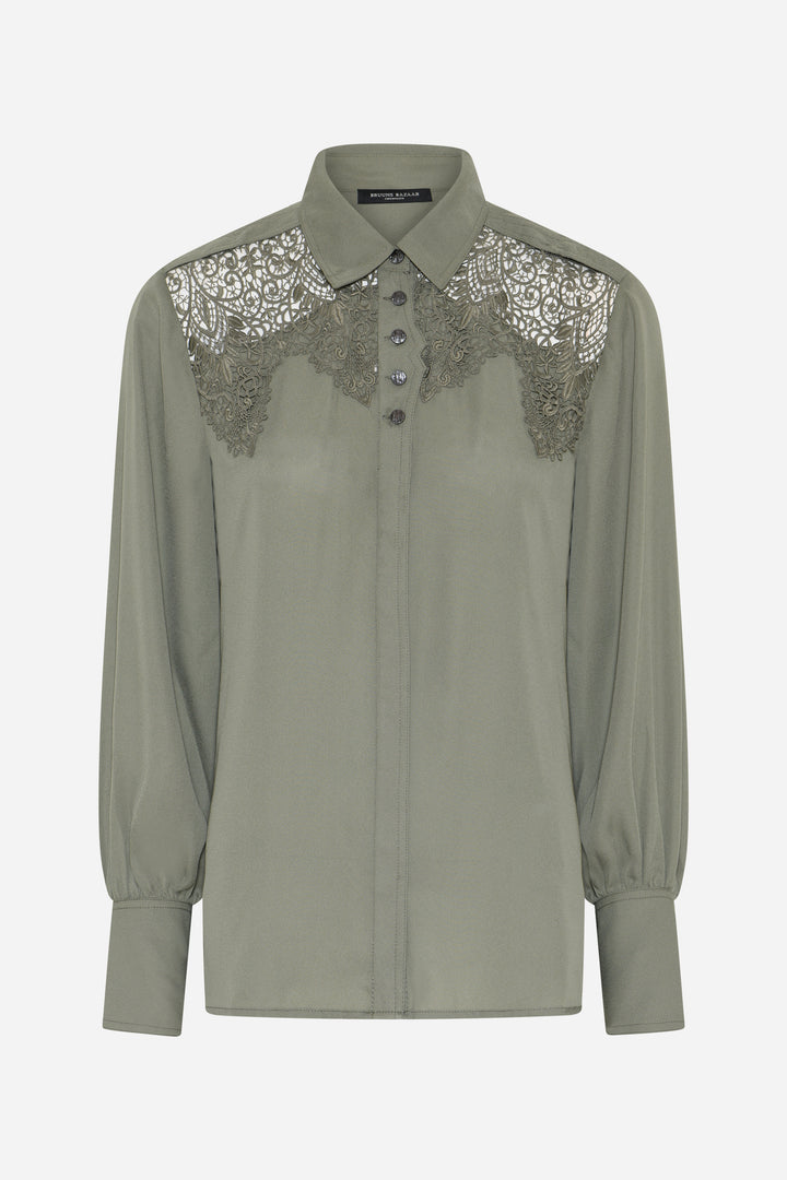 Bruuns Bazaar Women CamillaBBVienara skjorte Skjorter Deep Olive