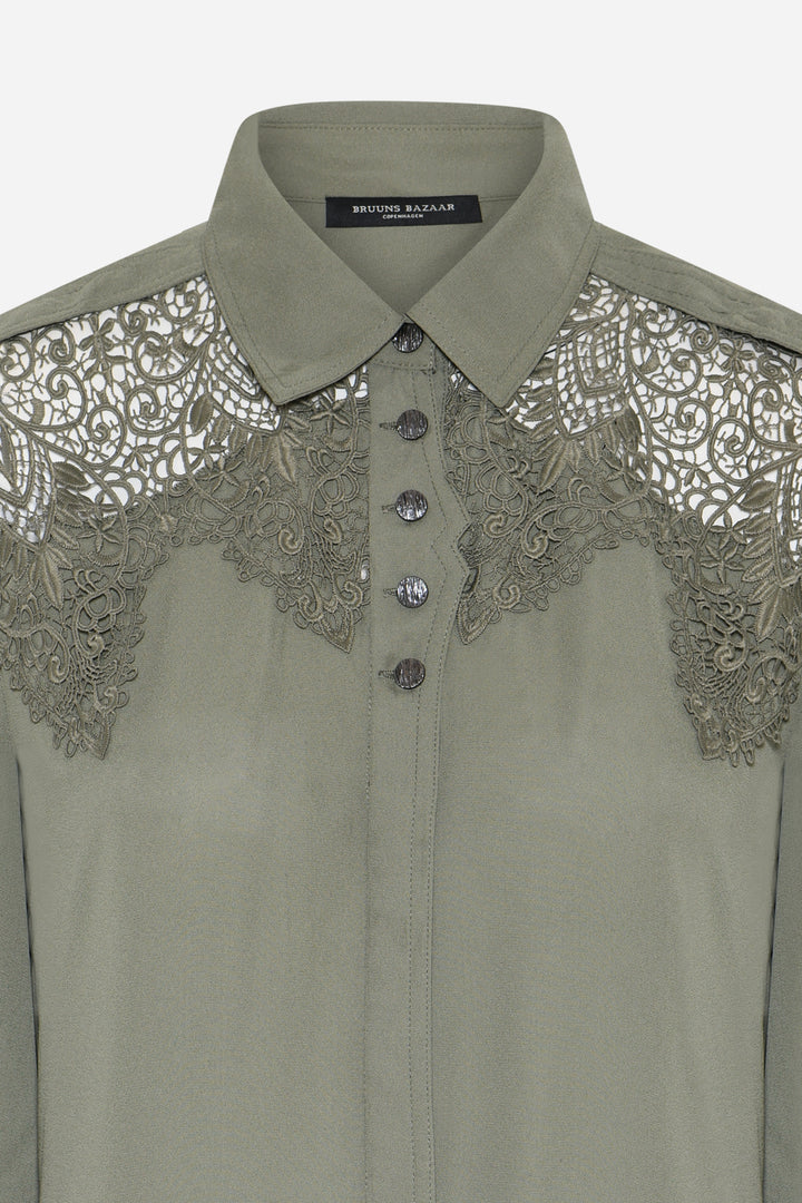 Bruuns Bazaar Women CamillaBBVienara skjorte Skjorter Deep Olive