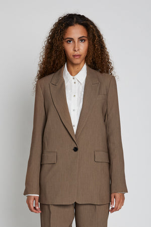 Bruuns Bazaar Women CindySusBBFrida blazer Blazere Shitake Melange