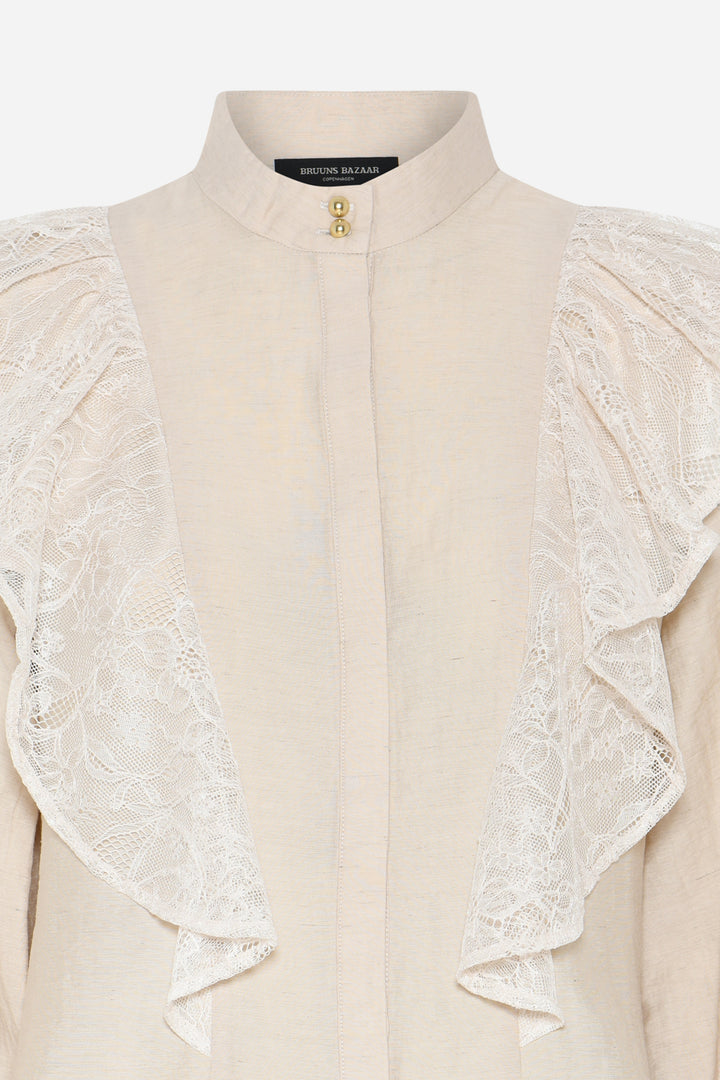 Bruuns Bazaar Women HispidusBBYona skjorte Skjorter .Sand