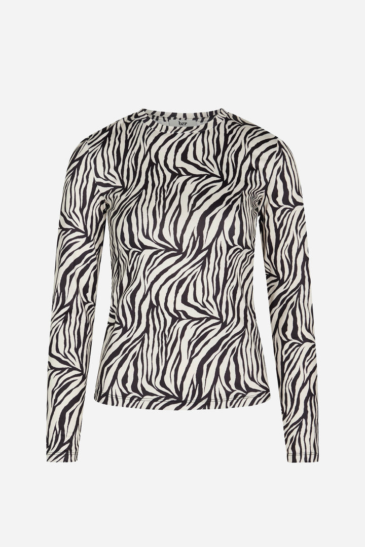 BZR ReginaBZ Crew neck blouse Bluser Zebra print