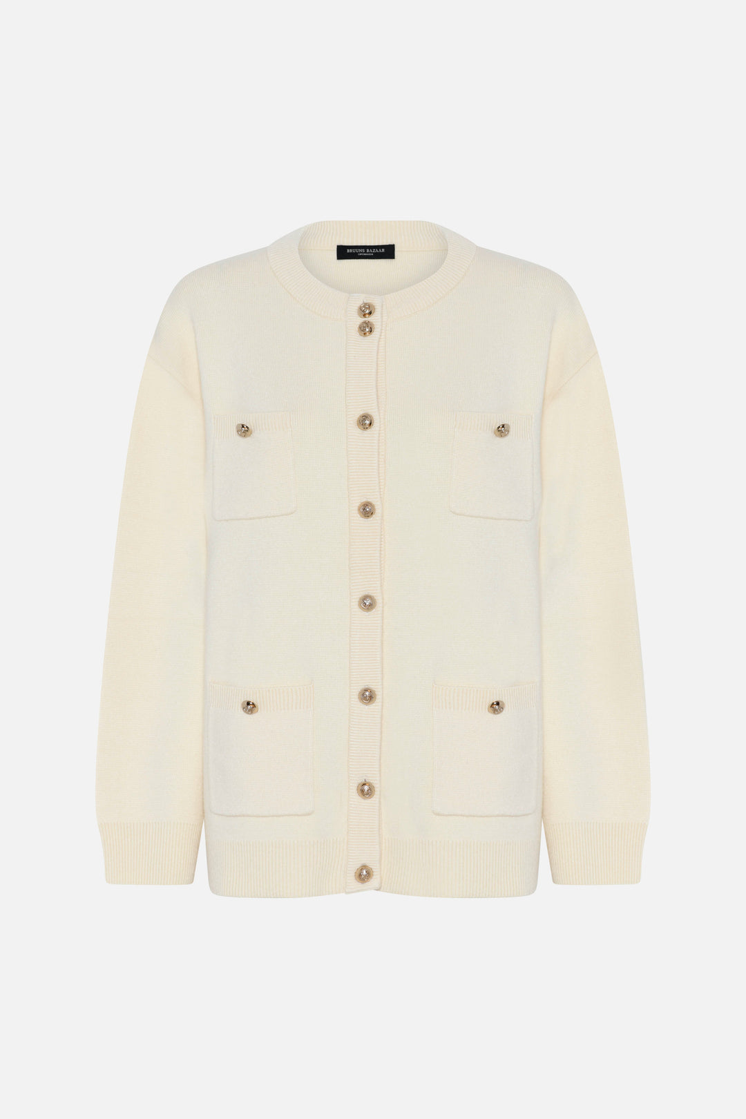 Bruuns Bazaar Women SimonaBBCaili strikket cardigan Strik Snow White