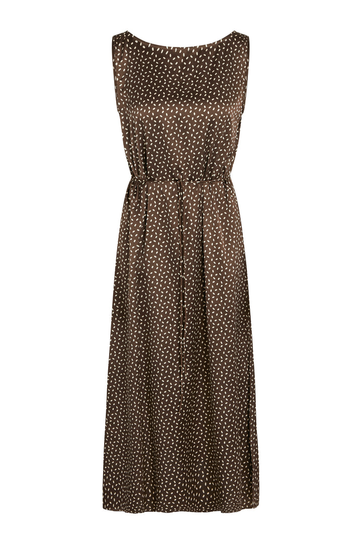 Bruuns Bazaar Women AcaciaBBKarola kjole Dress Brown/cream dot print