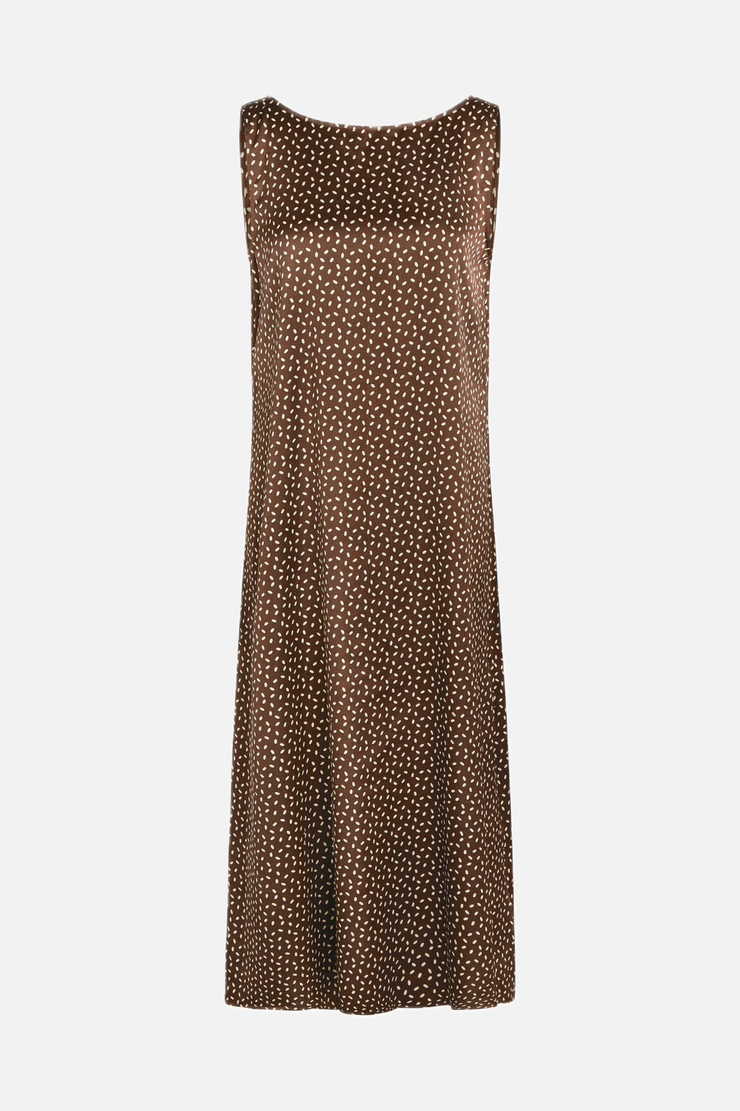 Bruuns Bazaar Women AcaciaBBKarola kjole Kjoler Brown/cream dot print