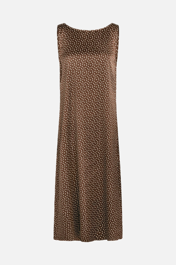 Bruuns Bazaar Women AcaciaBBKarola kjole Kjoler Brown/cream dot print