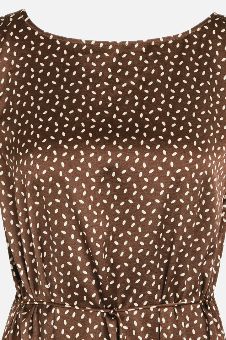 Bruuns Bazaar Women AcaciaBBKarola kjole Kjoler Brown/cream dot print