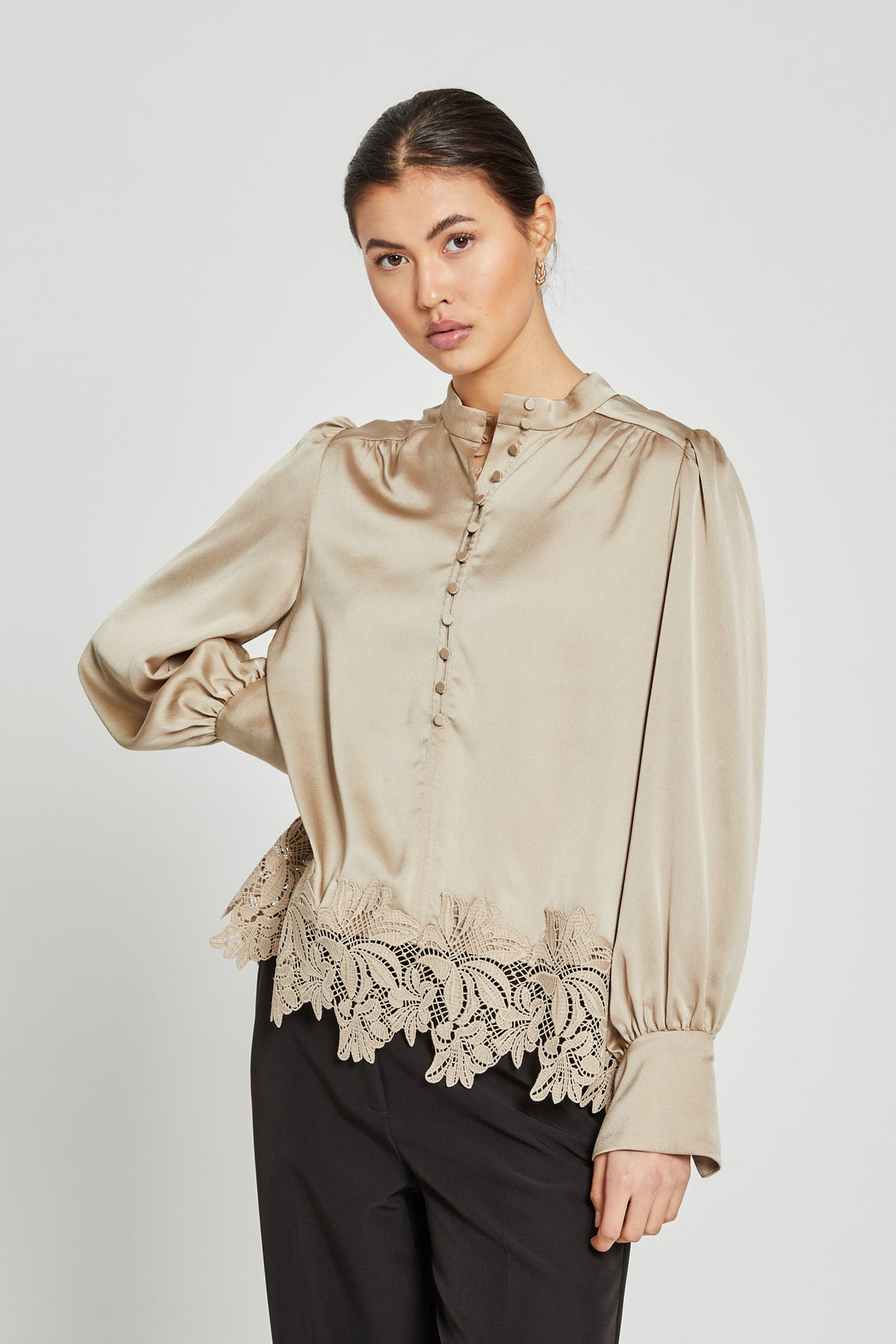 Bruuns Bazaar Women AcaciaBBKatara blouse blouse Plaza Taupe