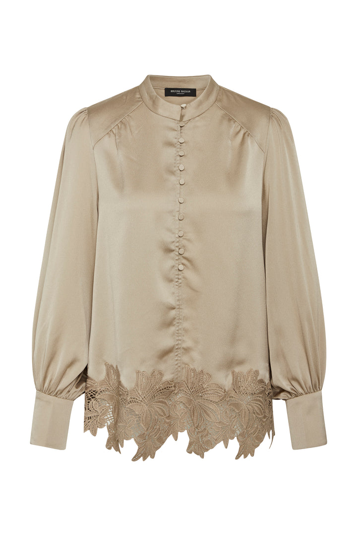 Bruuns Bazaar Women AcaciaBBKatara blouse blouse Plaza Taupe