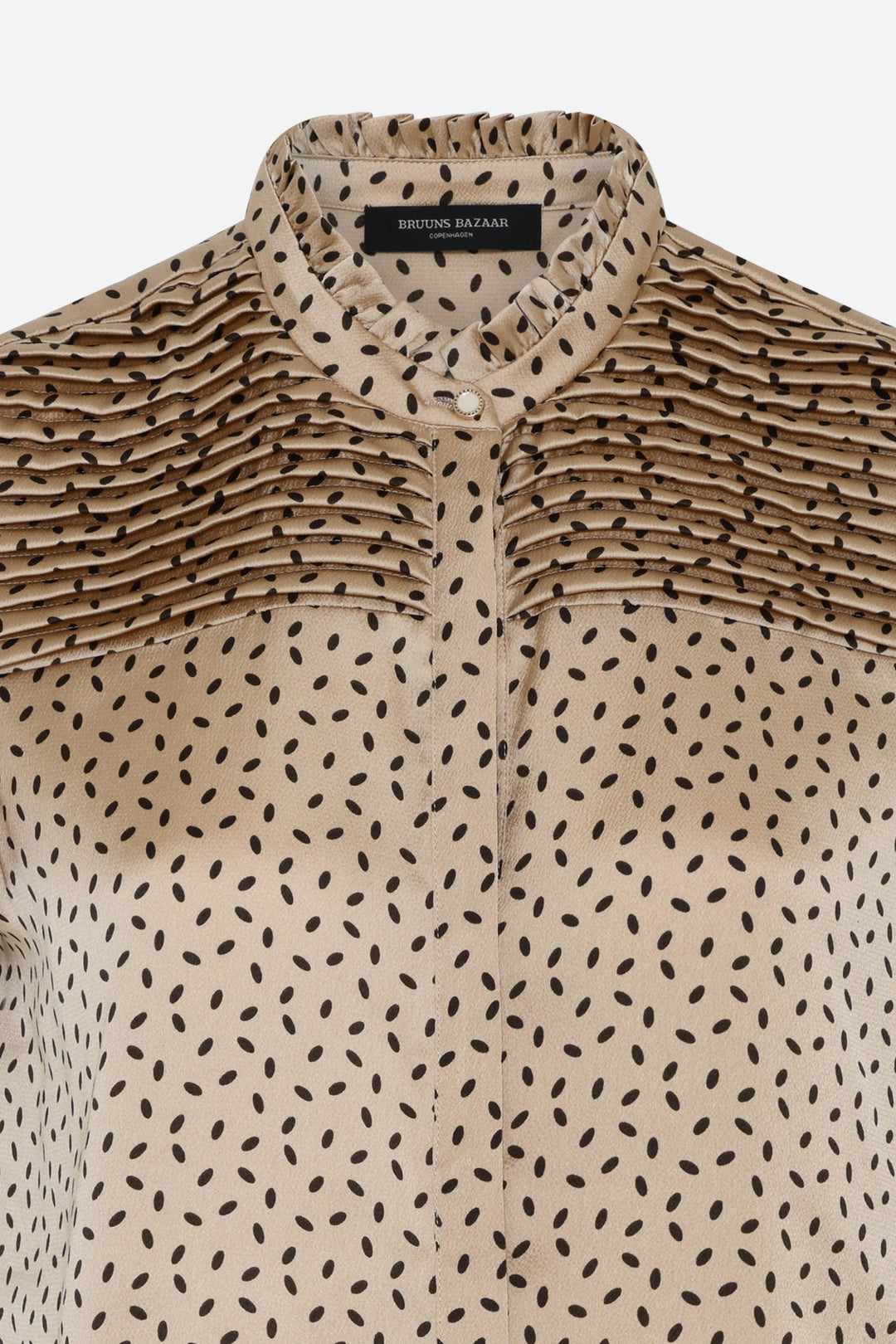 Bruuns Bazaar Women AcaciaBBNicole skjorte Skjorter Oxford Tan dot print