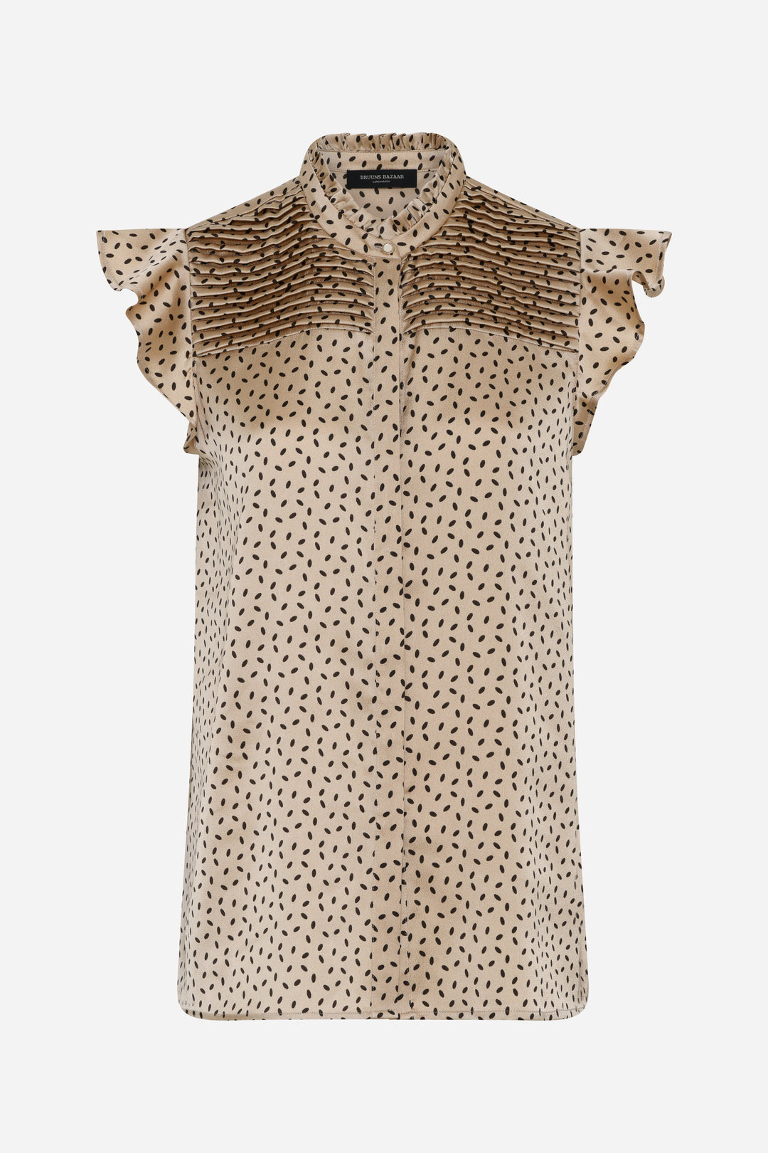Bruuns Bazaar Women AcaciaBBNicole skjorte Skjorter Oxford Tan dot print