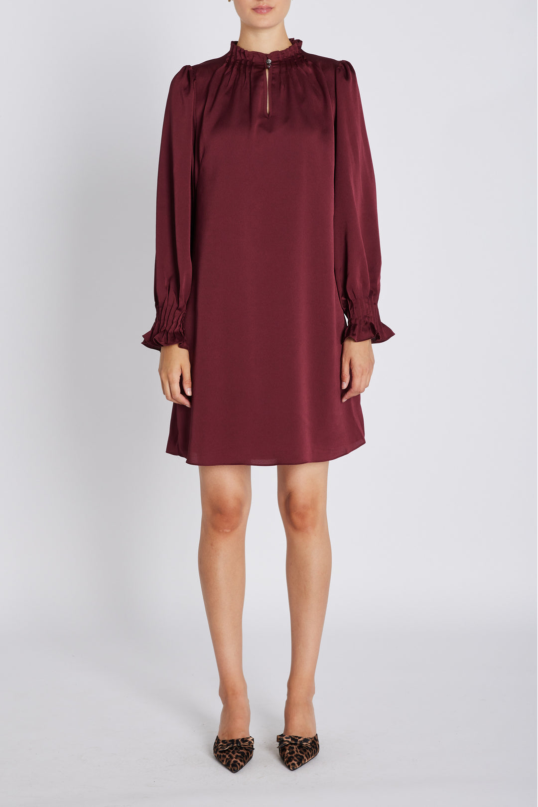 Bruuns Bazaar Women AcaciaBBTarese kjole Kjoler Burgundy