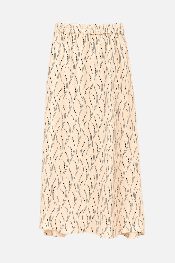 Bruuns Bazaar Women AcaraBBAmattas skirt Nederdele Wavy print White cream
