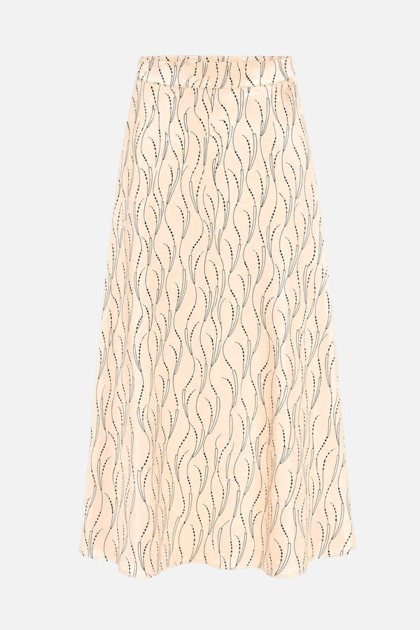 AcaraBBAmattas skirt - Wavy print White cream