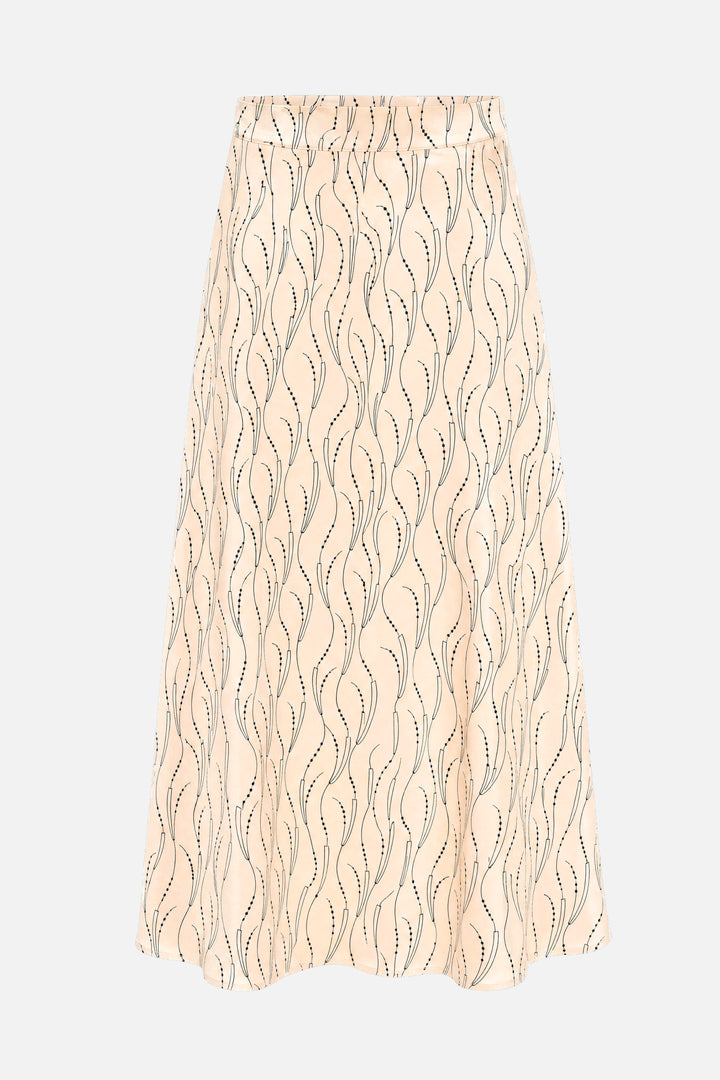 Bruuns Bazaar Women AcaraBBAmattas skirt Nederdele Wavy print White cream