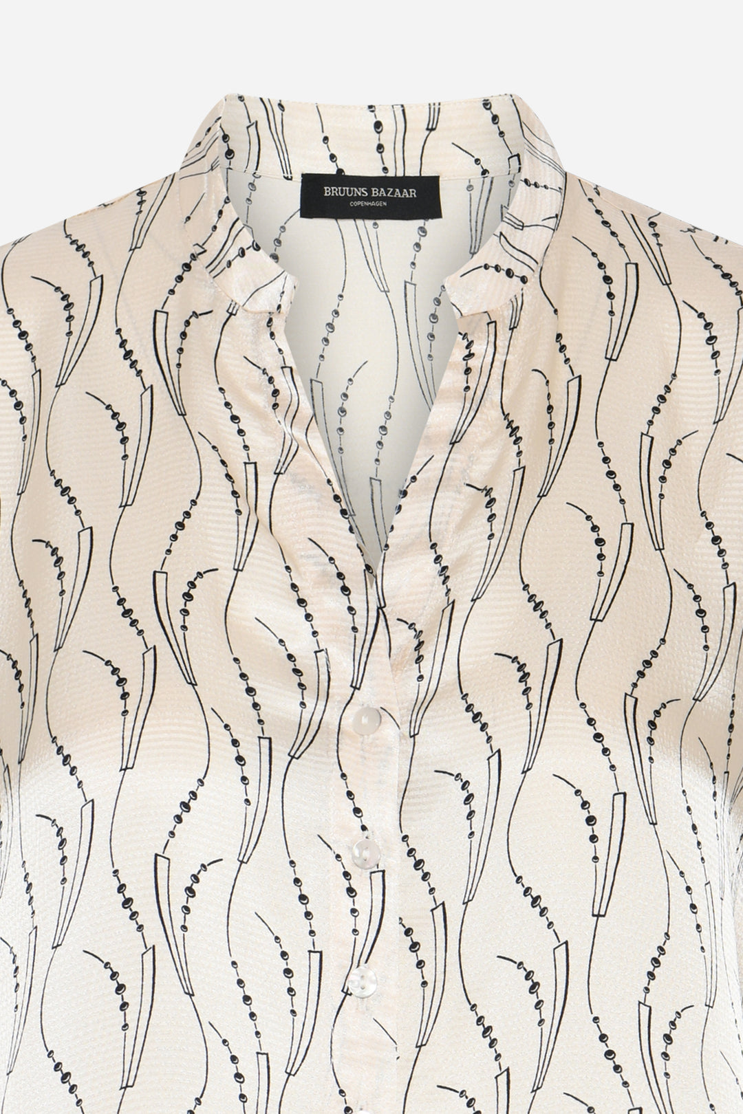 Bruuns Bazaar Women AcaraBBLicys shirt Skjorter Wavy print White cream