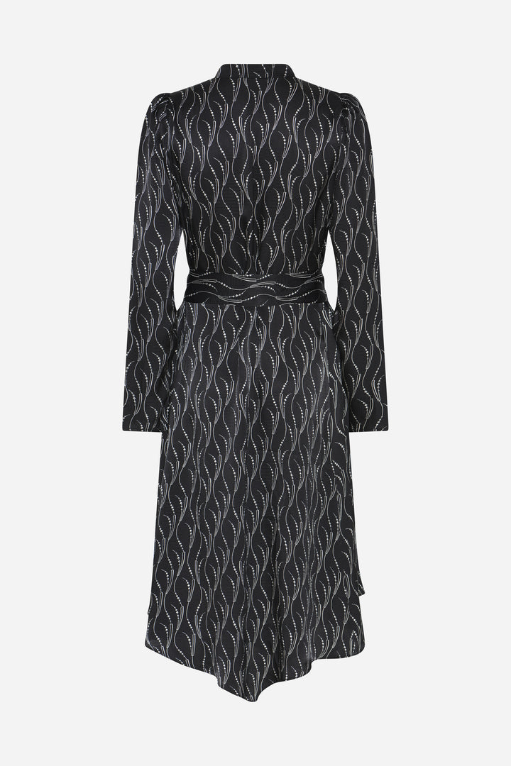Bruuns Bazaar Women AcaraBBLiriana dress Kjoler Wavy print Black