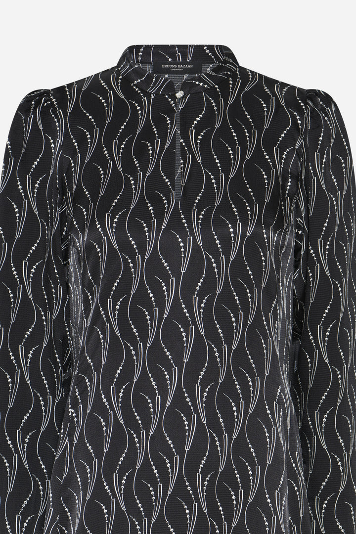 Bruuns Bazaar Women AcaraBBLiriana dress Kjoler Wavy print Black