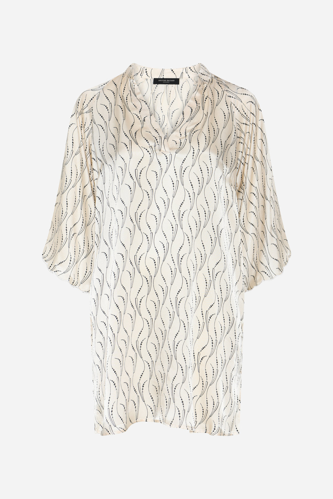 Bruuns Bazaar Women AcaraBBWendisa dress Kjoler Wavy print White cream