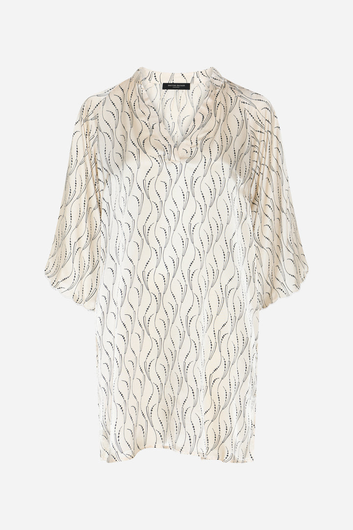 Bruuns Bazaar Women AcaraBBWendisa dress Kjoler Wavy print White cream