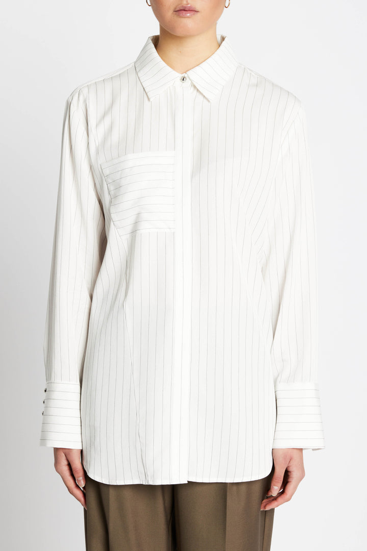 Bruuns Bazaar Women AmaranthBBZanne skjorte Skjorter White stripe