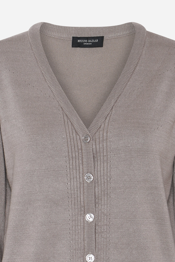Bruuns Bazaar Women AnemoneBBCarlinas cardigan Strik Fungi melange