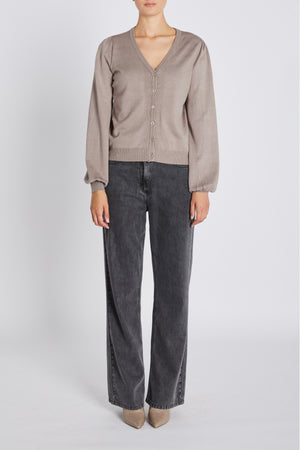 Bruuns Bazaar Women AnemoneBBCarlinas cardigan Strik Fungi melange