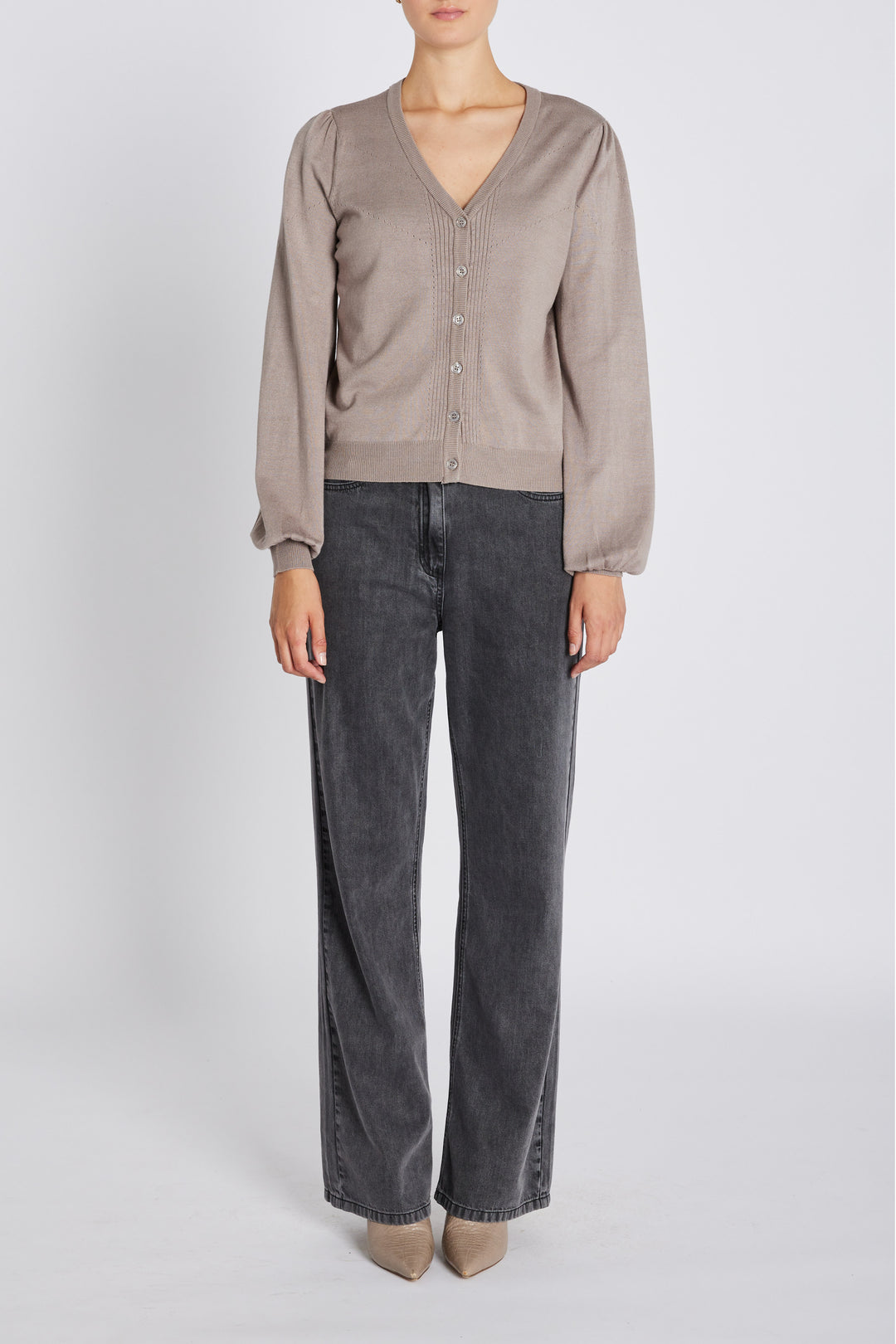 Bruuns Bazaar Women AnemoneBBCarlinas cardigan Strik Fungi melange