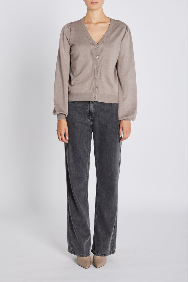 Bruuns Bazaar Women AnemoneBBCarlinas cardigan Strik Fungi melange