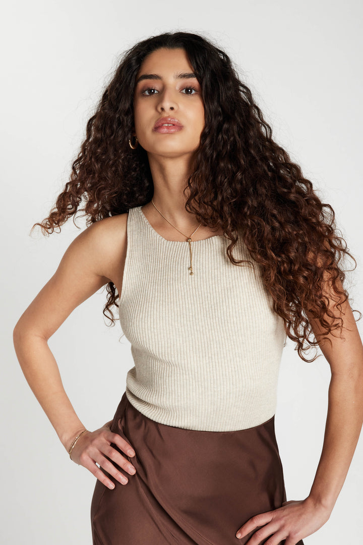 Bruuns Bazaar Women AnemoneBBDiti knit top Strik Sand Melange