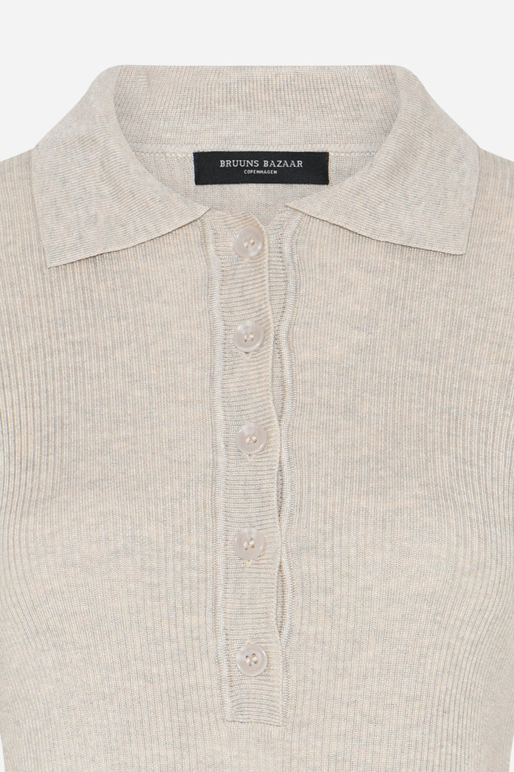 Bruuns Bazaar Women AnemoneBBValea strik polo Strik Sand Melange