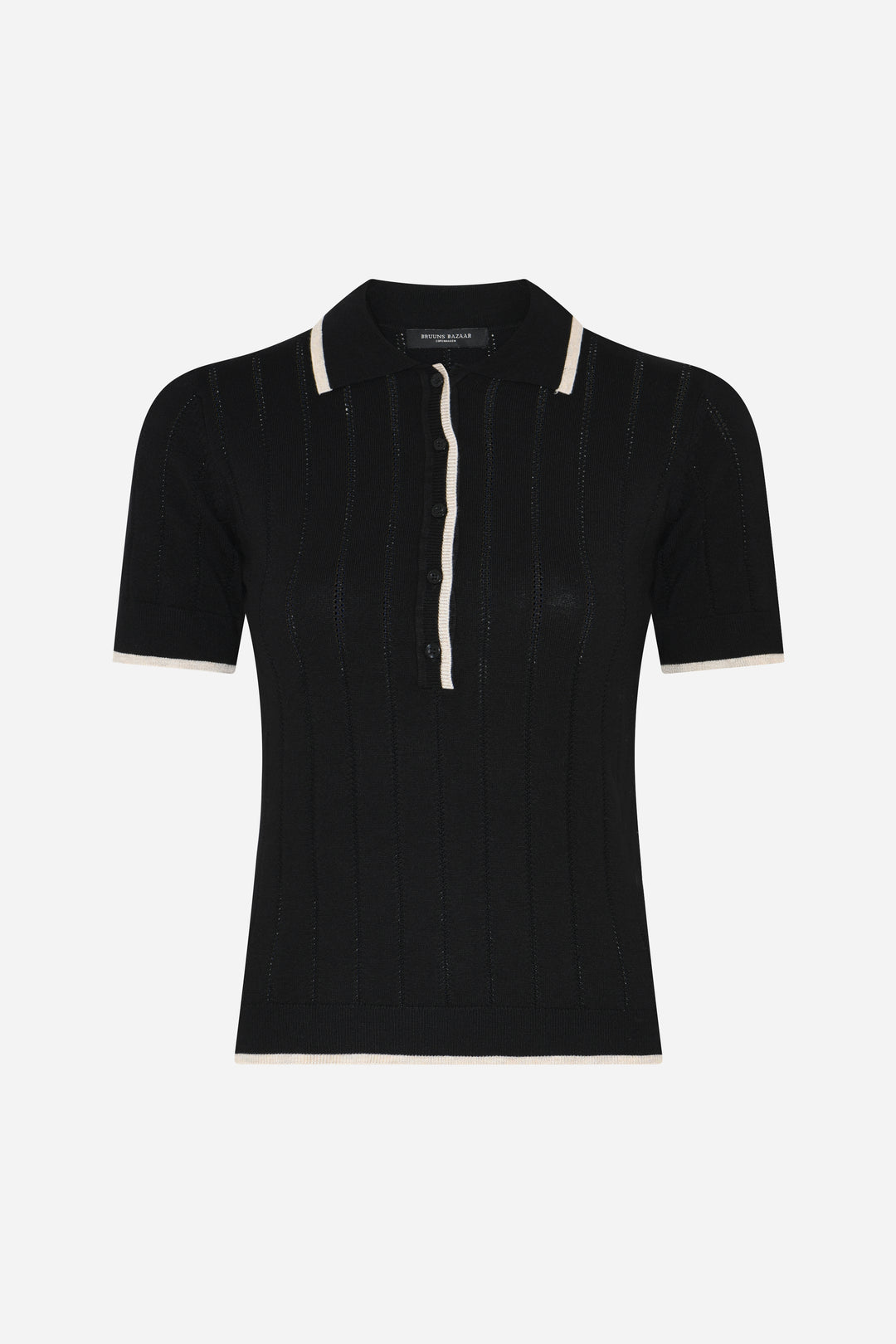 Bruuns Bazaar Women AnemoneBBValnenzia knit polo Strik Black