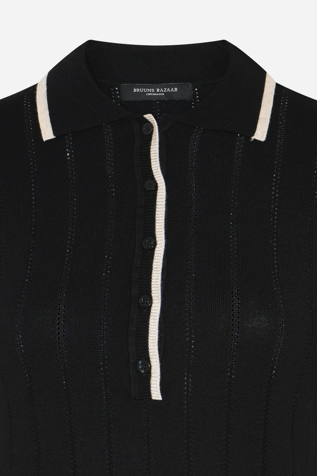 Bruuns Bazaar Women AnemoneBBValnenzia knit polo Strik Black