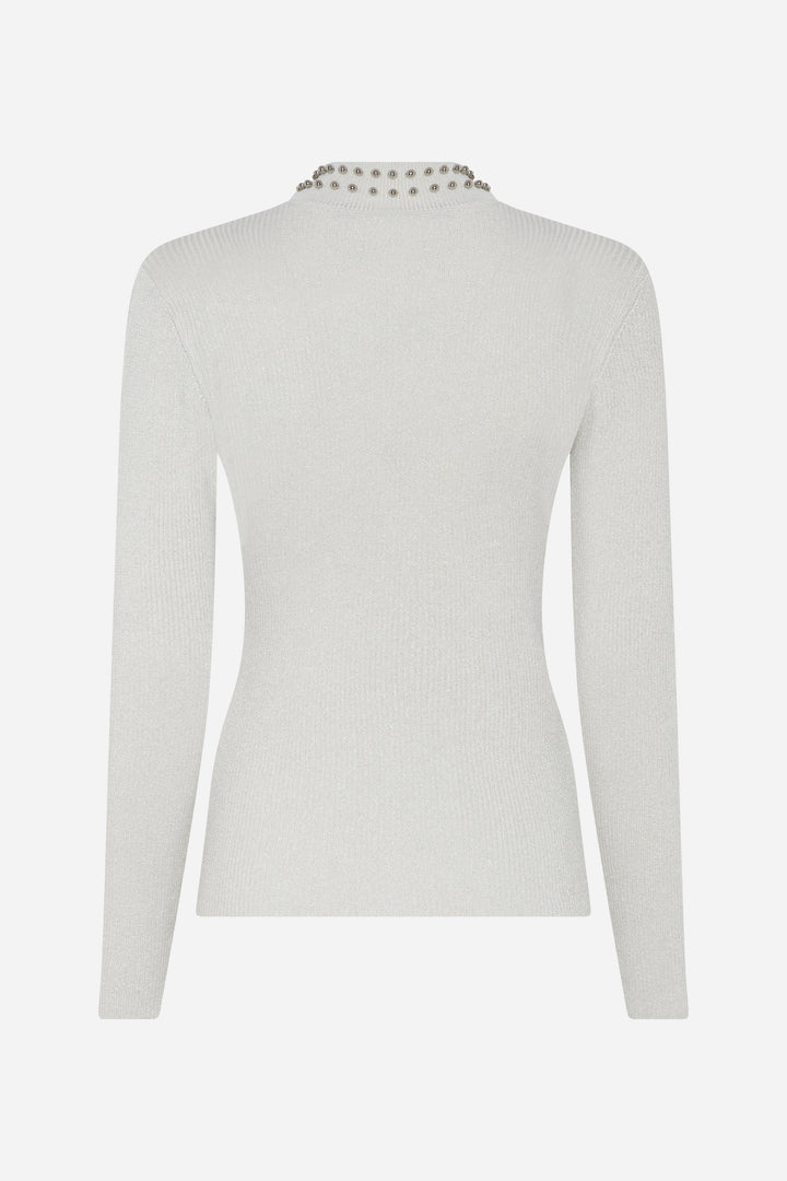 Bruuns Bazaar Women AnemonesBBBatille bluse Strik Snow white w white lurex