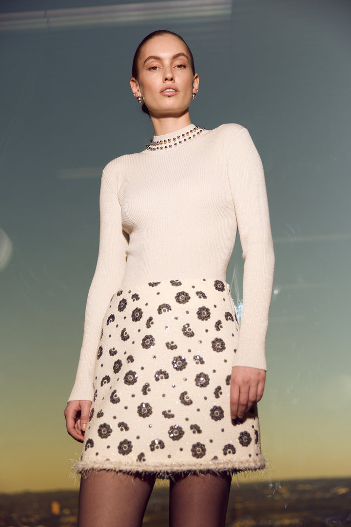 Bruuns Bazaar Women AnemonesBBBatille bluse Strik Snow white w white lurex