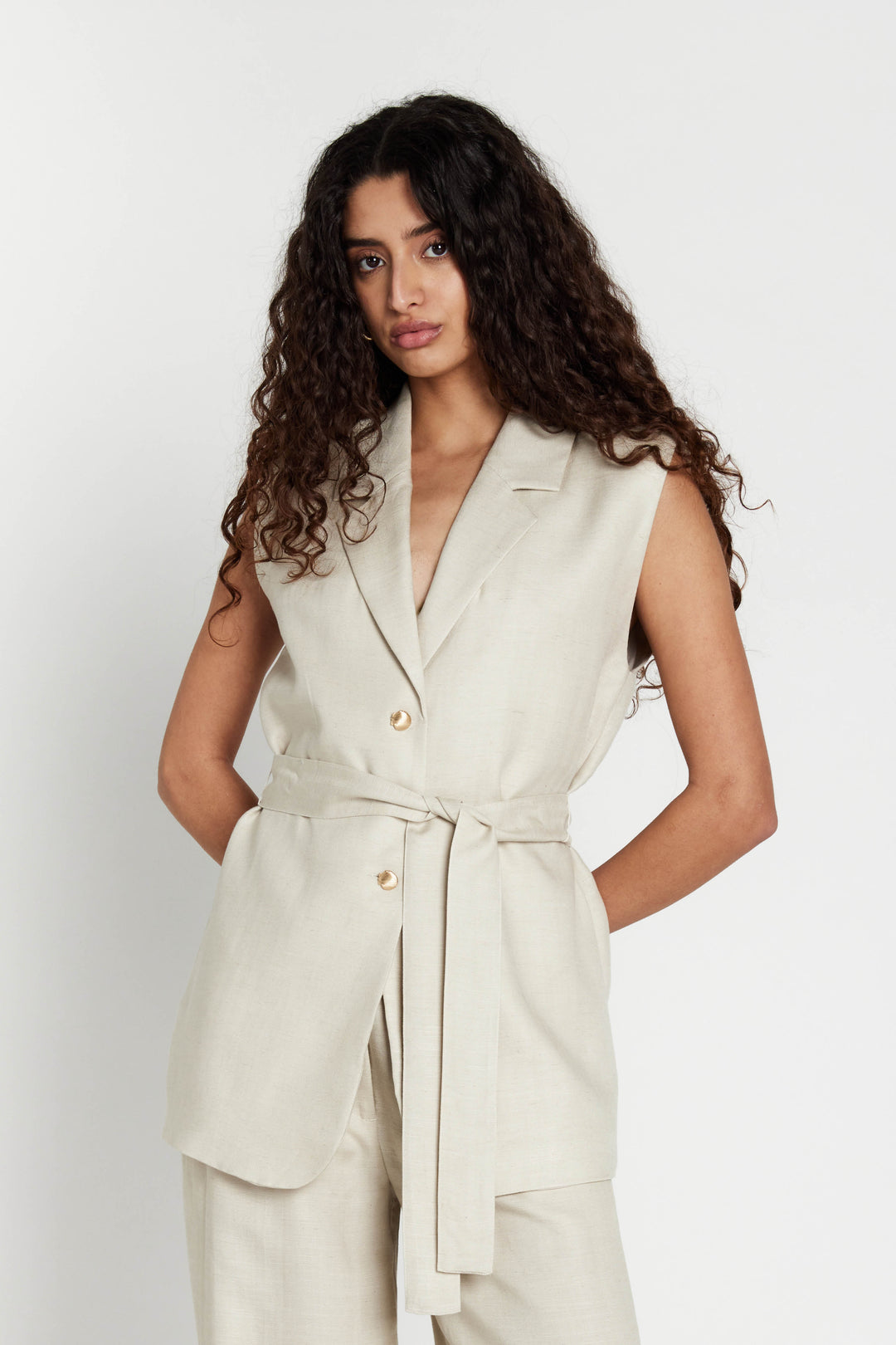 Bruuns Bazaar Women AphandraBBEwe vest Blazere .Sand