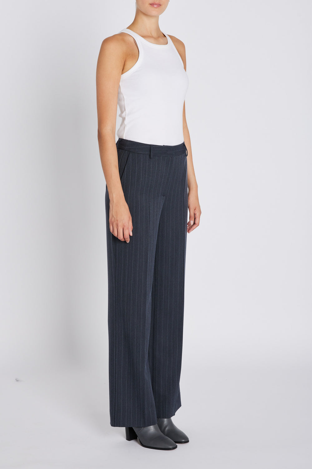 Bruuns Bazaar Women ApricotBBEleza bukser Bukser Herringbone blue pin stripe