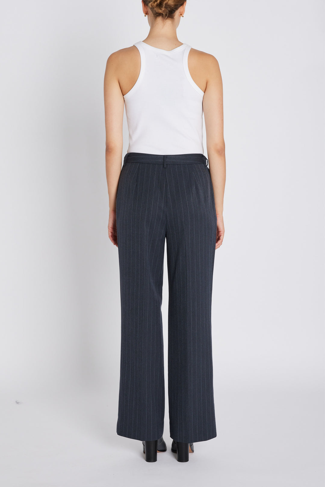 Bruuns Bazaar Women ApricotBBEleza bukser Bukser Herringbone blue pin stripe
