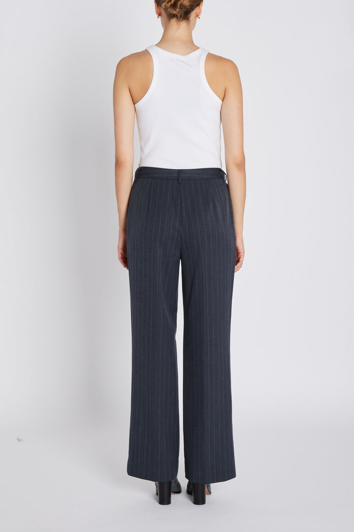 Bruuns Bazaar Women ApricotBBEleza bukser Bukser Herringbone blue pin stripe