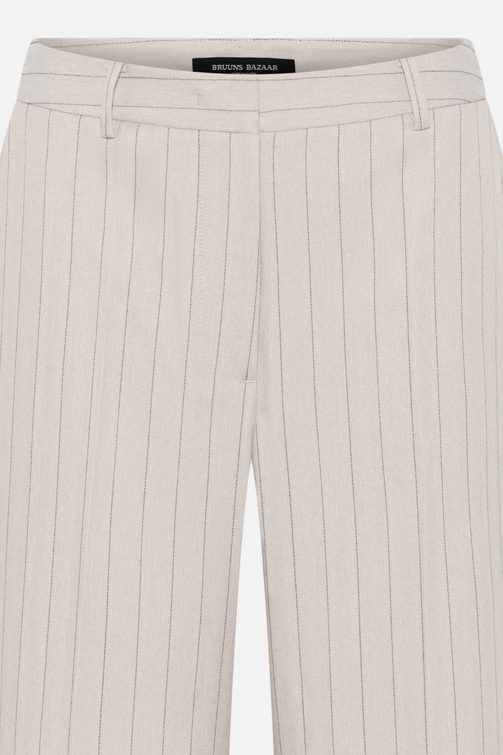 Bruuns Bazaar Women ApricotBBEleza bukser Bukser Light Grey stripes