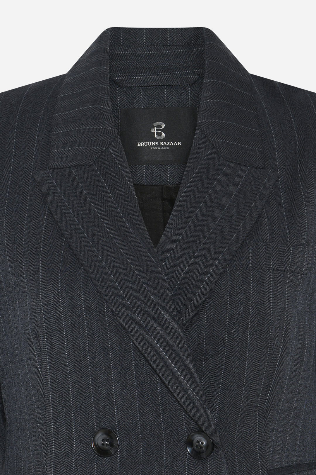 Bruuns Bazaar Women ApricotBBLinda blazer Blazere Herringbone blue pin stripe