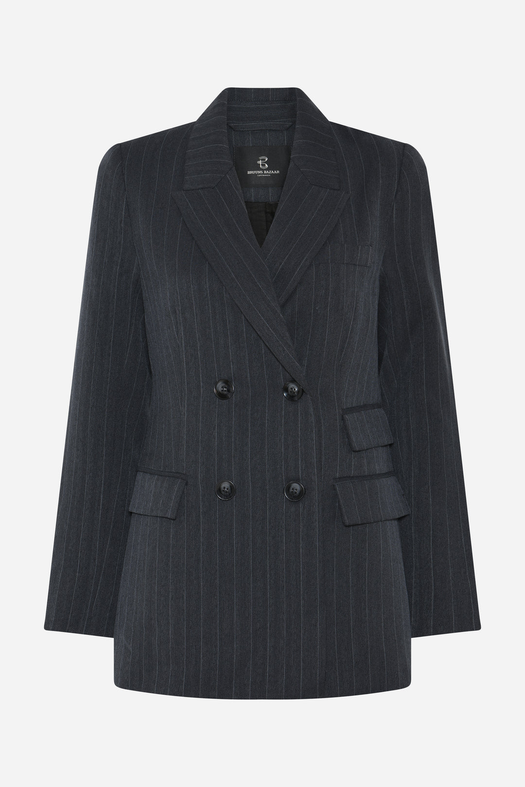 Bruuns Bazaar Women ApricotBBLinda blazer Blazere Herringbone blue pin stripe