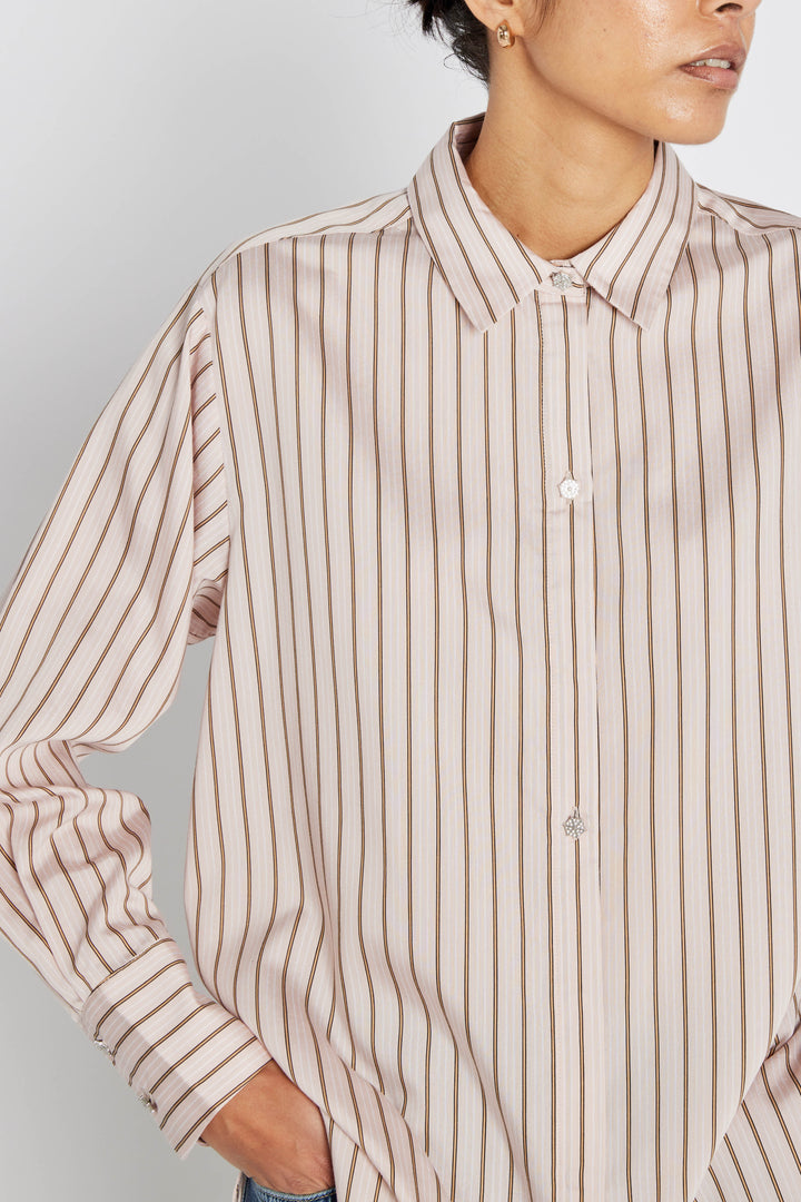 Bruuns Bazaar Women ArengaBBYina skjorte Skjorter Primrose Pink stripe