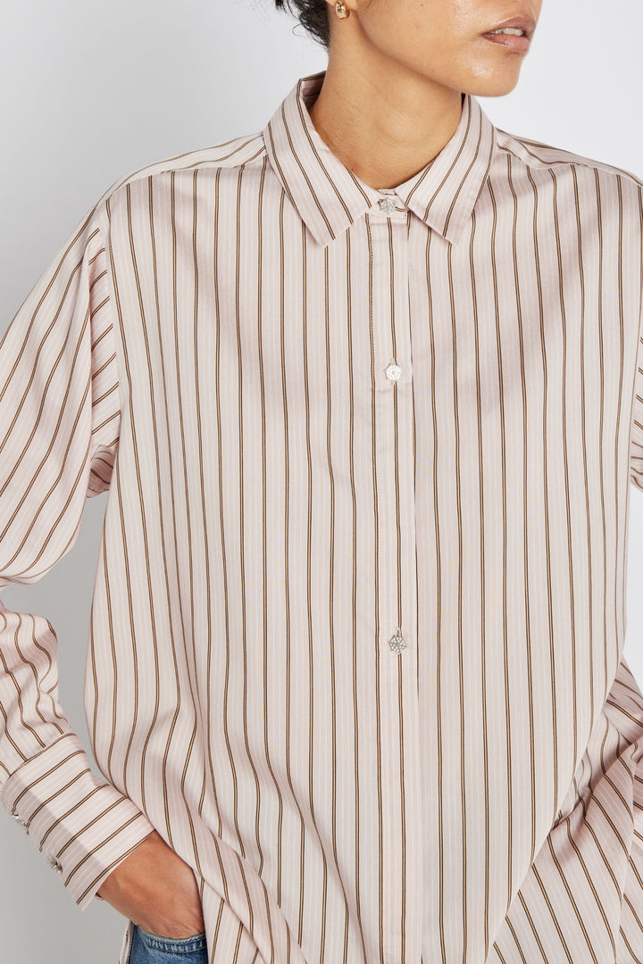 Bruuns Bazaar Women ArengaBBYina skjorte Skjorter Primrose Pink stripe