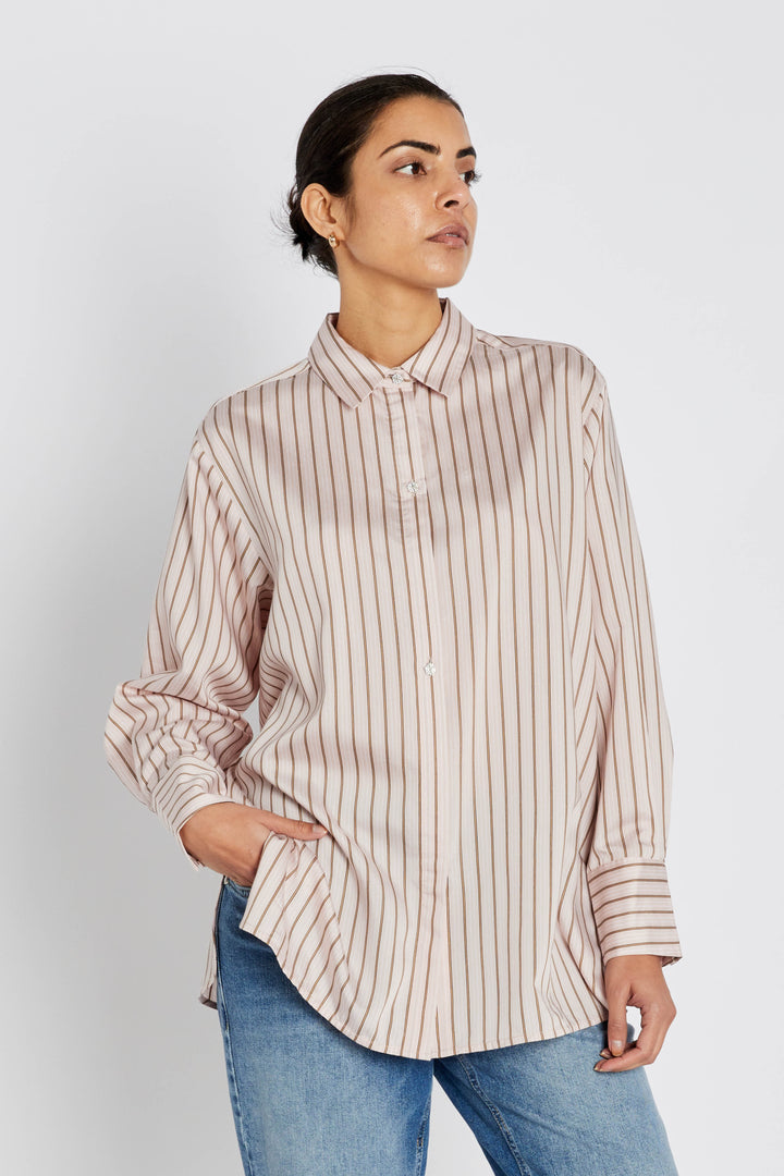 Bruuns Bazaar Women ArengaBBYina skjorte Skjorter Primrose Pink stripe