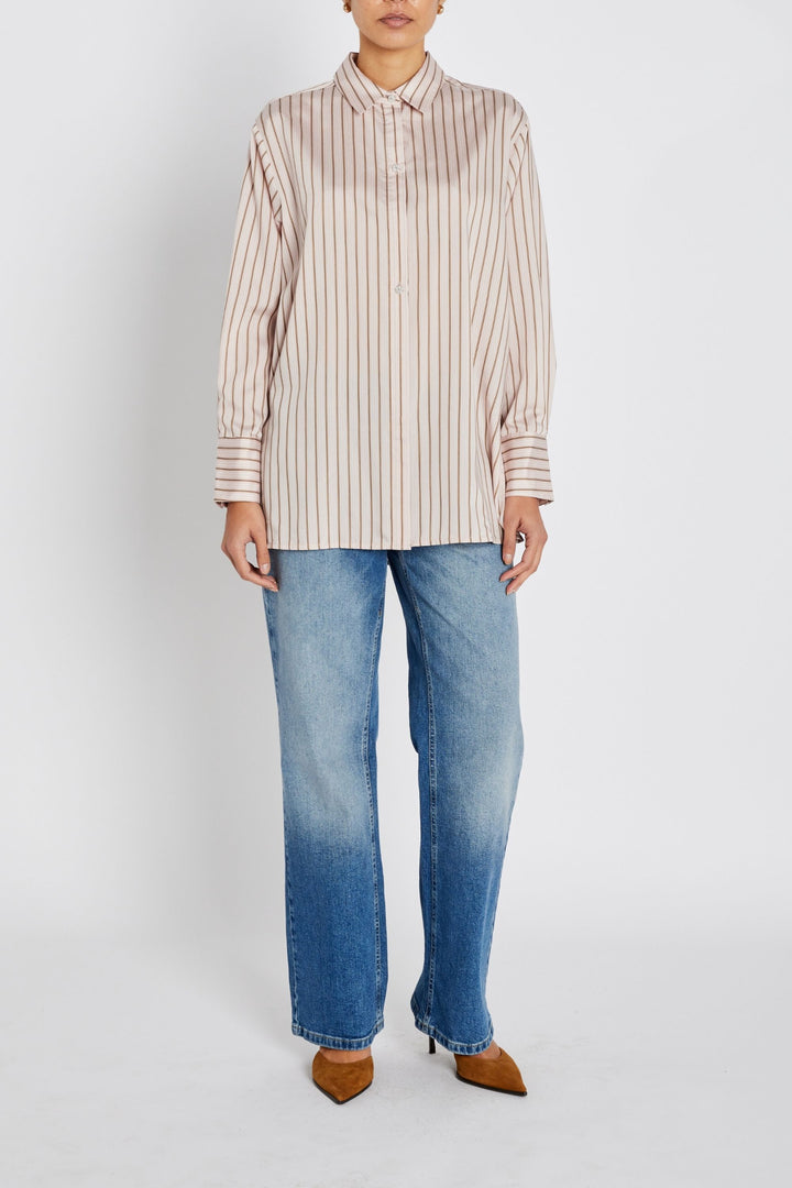 Bruuns Bazaar Women ArengaBBYina skjorte Skjorter Primrose Pink stripe