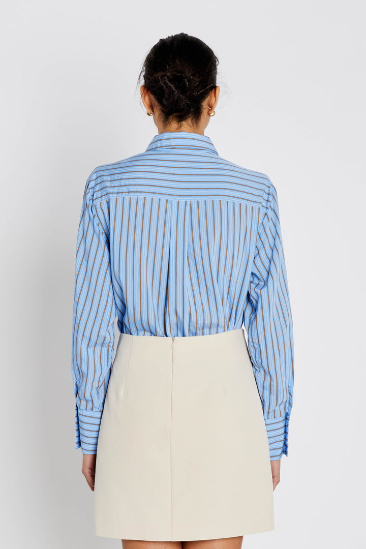 Bruuns Bazaar Women ArengaBBYina skjorte Skjorter Sky Blue stripe