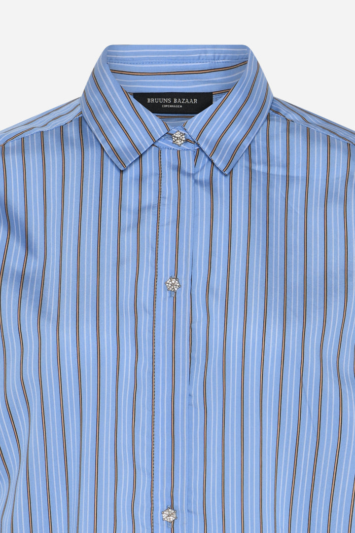 Bruuns Bazaar Women ArengaBBYina skjorte Skjorter Sky Blue stripe