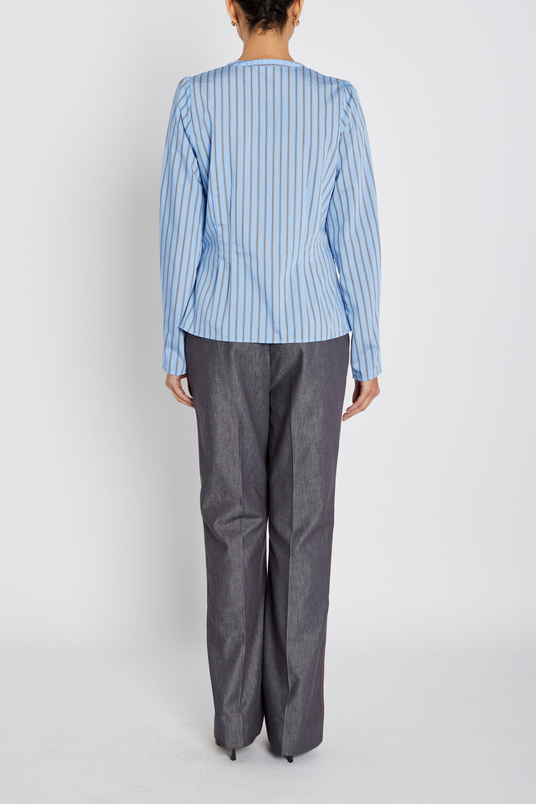 Bruuns Bazaar Women ArengaBBZea skjorte Skjorter Sky Blue stripe