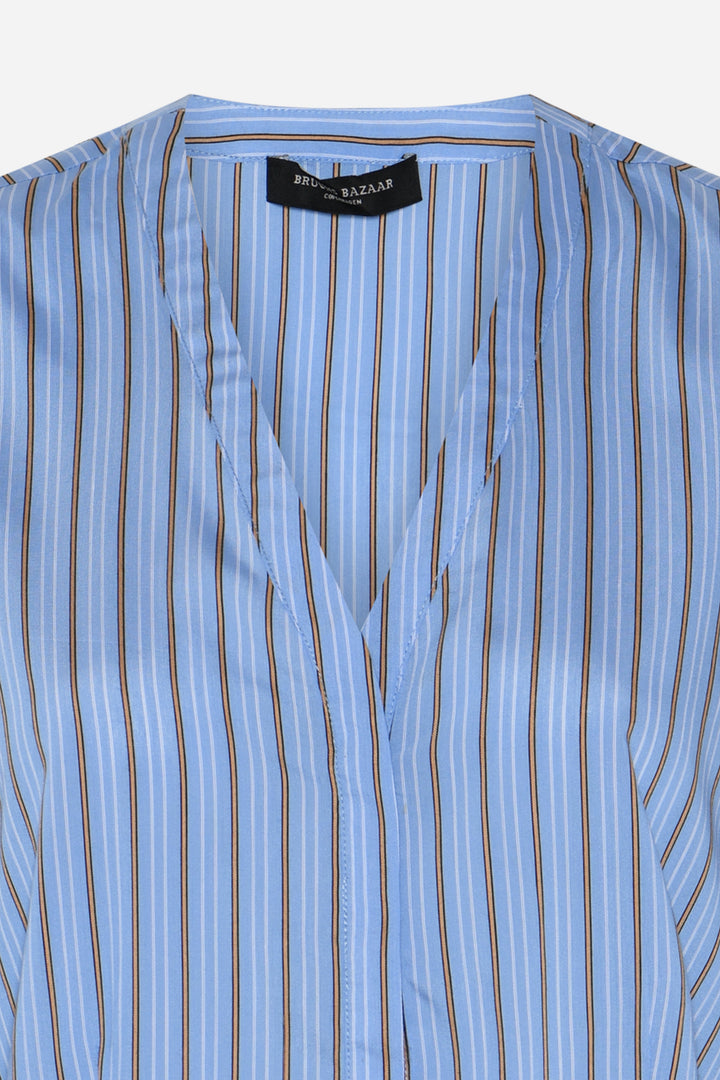 Bruuns Bazaar Women ArengaBBZea skjorte Skjorter Sky Blue stripe