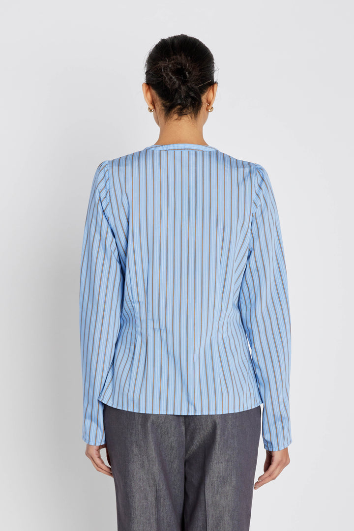 Bruuns Bazaar Women ArengaBBZea skjorte Skjorter Sky Blue stripe